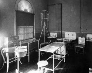 The operating room at the World's Fair where McKinley was quickly operated on following the gunshot